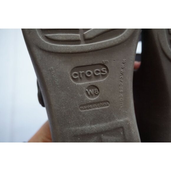 Crocs Women's Patricia Wedge Sandals in Brown - Size 8 - Picture 13 of 13